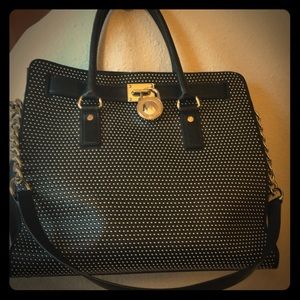 Michael Kors Microstud Hamilton Leather Tote